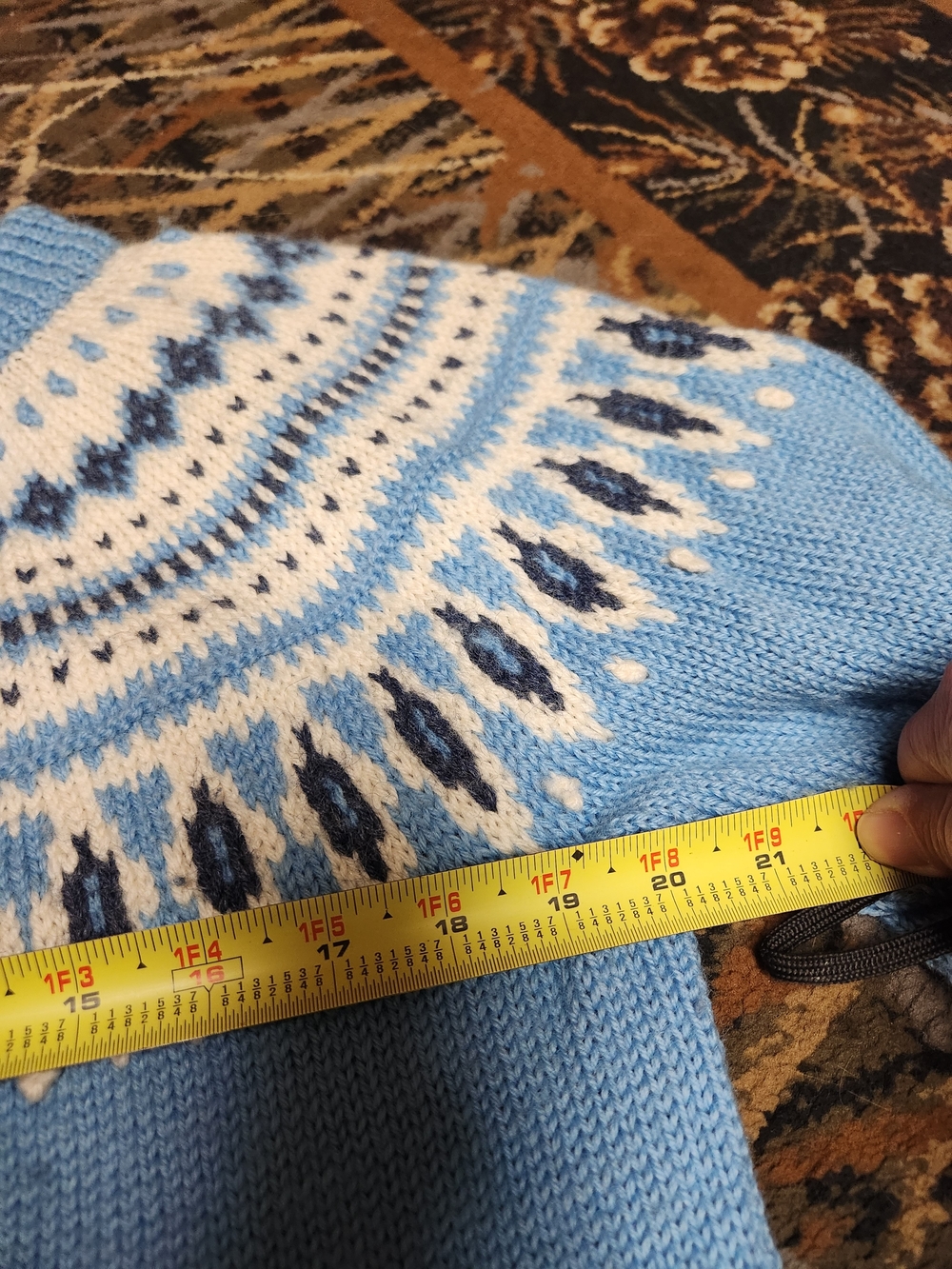 Dale of Norway Light Blue and White Fair Isle Wool Cardigan - Picture 12 of 14